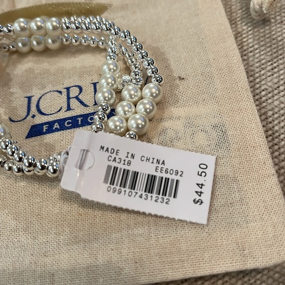 J. Crew Pearl Bauble Bracelets set-of-three/NWT - Picture 3 of 5
